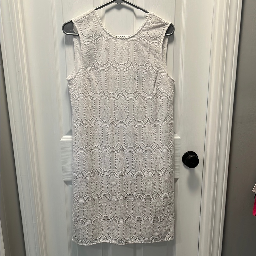 Draper James Elegant White Sleeveless Dress
